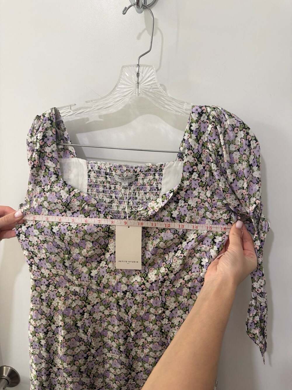 New Petite Studio NYC Zahra Floral Print Puff Sleeve Mini Dress - Picture 10 of 11